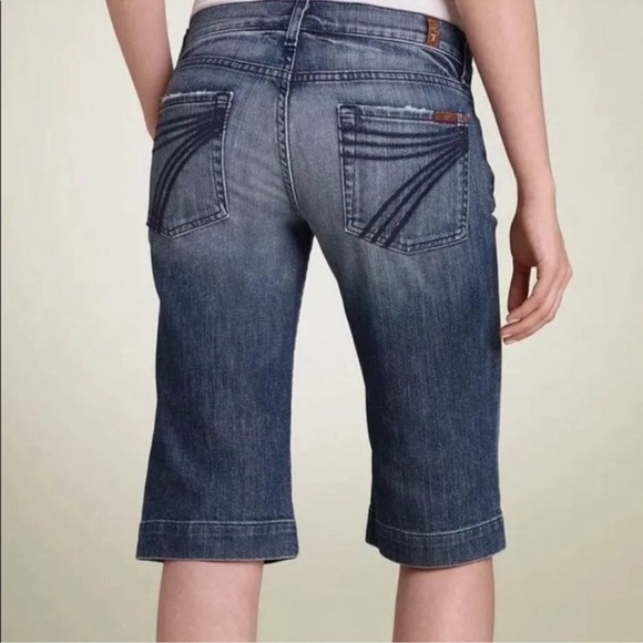 7 For All Mankind Dojo Shorts Bermuda Women's Size 28 - Picture 1 of 14